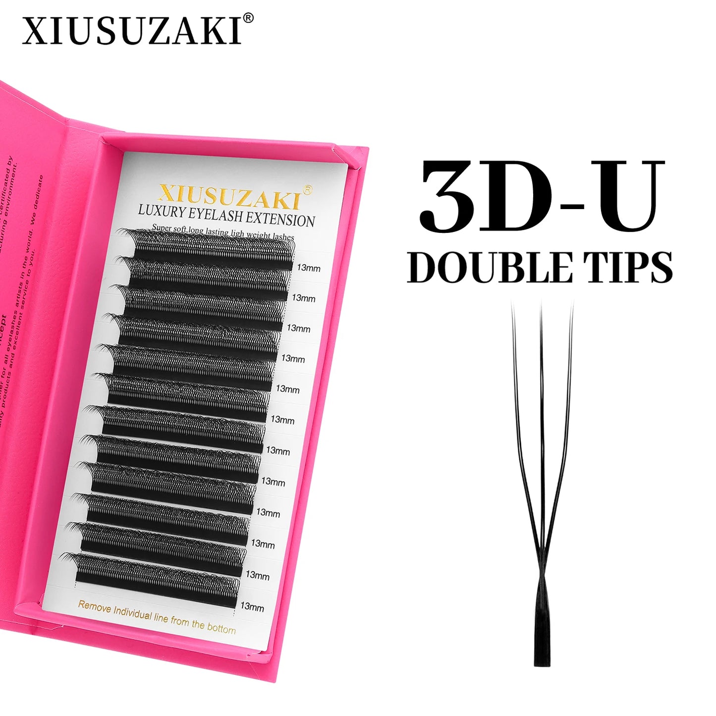 XIUSUZAKI U-Shaped YY 3D 4D 5D W Eyelash Extensions New Style U/W Lashes Extension Mink Premade Volume Fans False Eyelashes