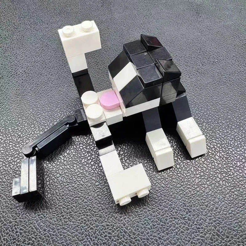 Animal Series 62Pcs MOC Bricks Cat Figires DIY Building Blocks Kids Education Toys For Children Birthday Gift