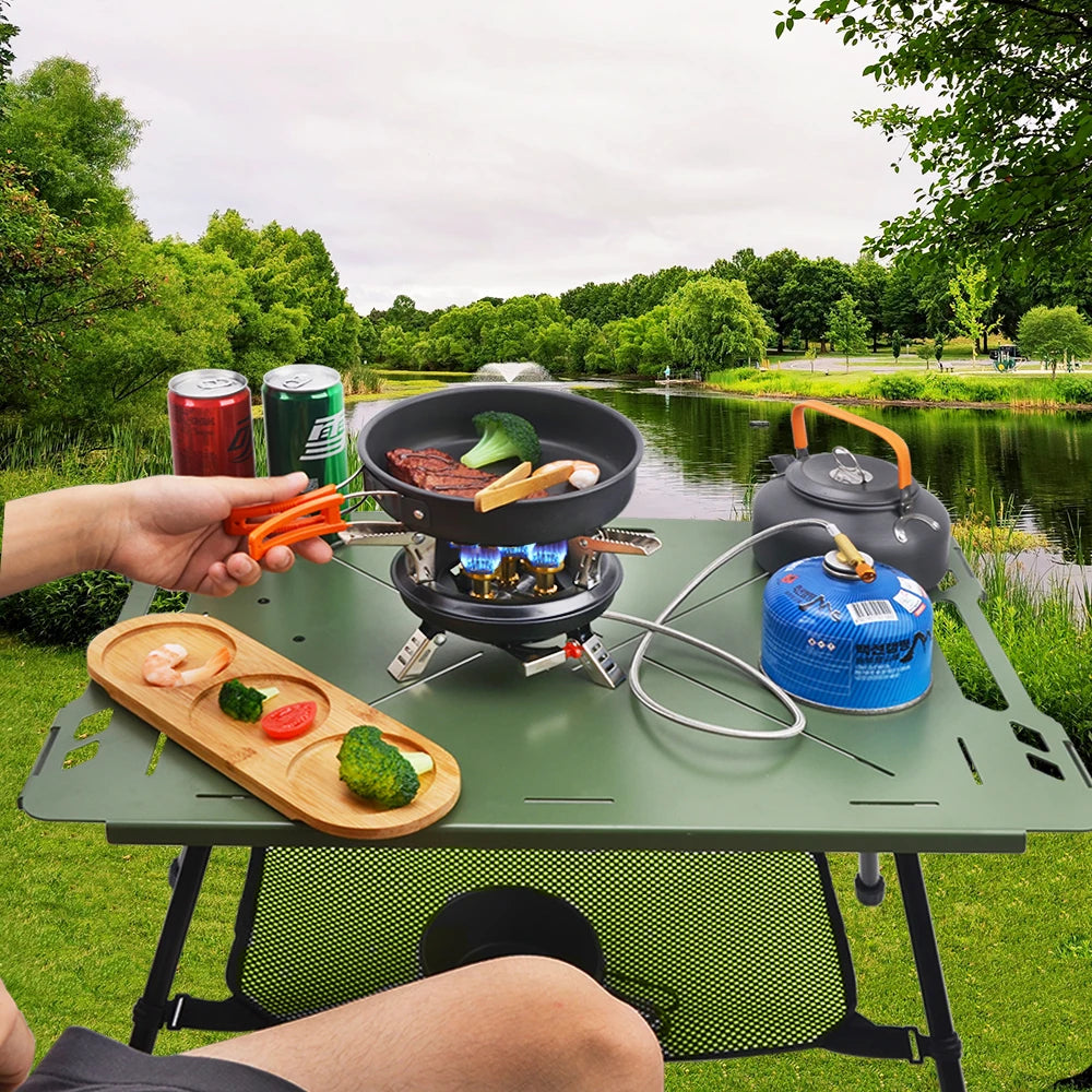 Camping Gas Stove High Pressured Hiking Burner 16000W BRS-201 Windshield Butane Gas Burner With Pizeo Ignition for Traveling