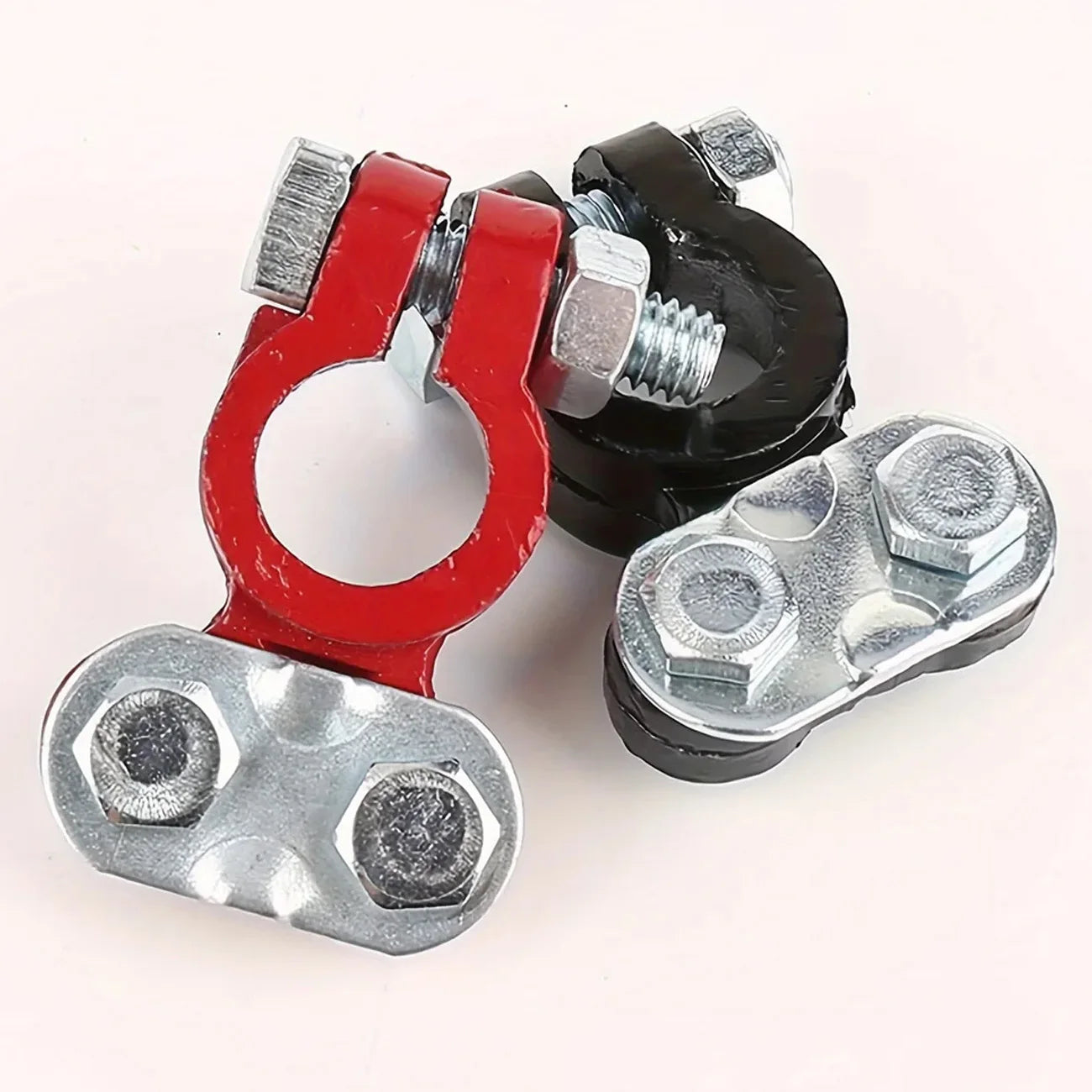 2Pcs Car Battery Terminal Connectors Quick Release Disconnect 12V 24V Positive Negative Battery Cable Ends for SAE/JIS Type Car