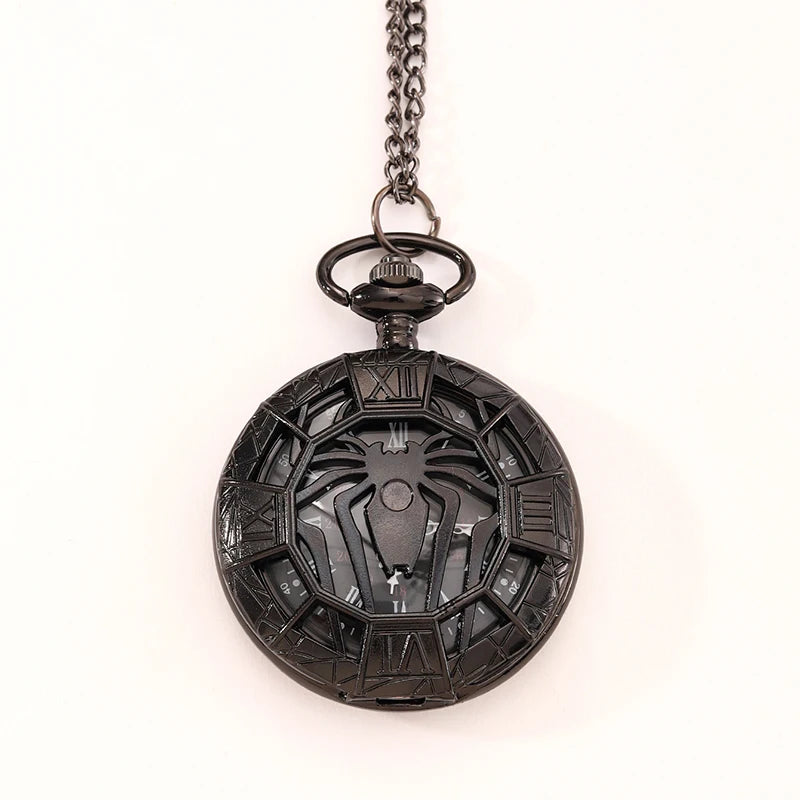 Fashion New Vintage Relief Carved And Hollowed Out Roman Flip Style Pocket Watch On Chain Pendant Clock Chain Mens Women