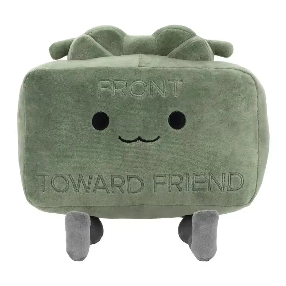 New 20CM Clay the Claymore Plush Doll Kawaii Green Square Doll Pillow Accessories Gift Collection Model For Kid Birthday Gifts