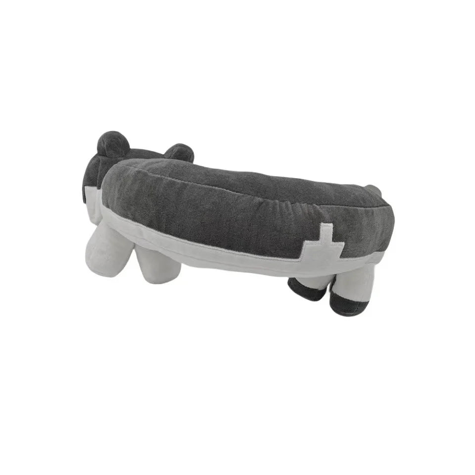 Gray U-shaped plush toy cat doll for children’s gift