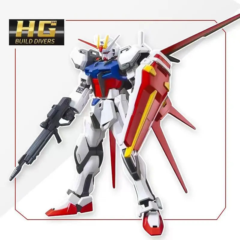 HG 1/144 Strike Dog Fighter GAT-X105 Mech Assembly Model Kit Action Figures Boys' Puzzle Toys Collectible Desktop Decoration