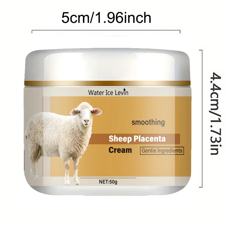 50g Hydrolyzed Sheep Placenta Extract Wrinkle Removal Face Cream Firming Lifting Anti-Aging Fade Fine Lines Moisturizing Whitening Repair Skin Care Cosmetics
