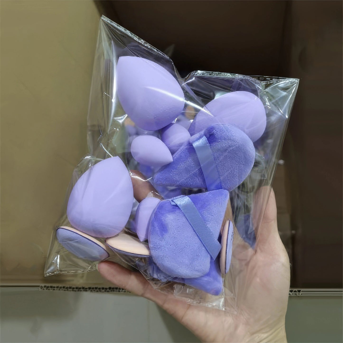 1 Set of Beauty Egg Set, Dark Purple, Dry and Wet, Can Be Used for Contour and Foundation Make-up, Suitable for All Skin Types