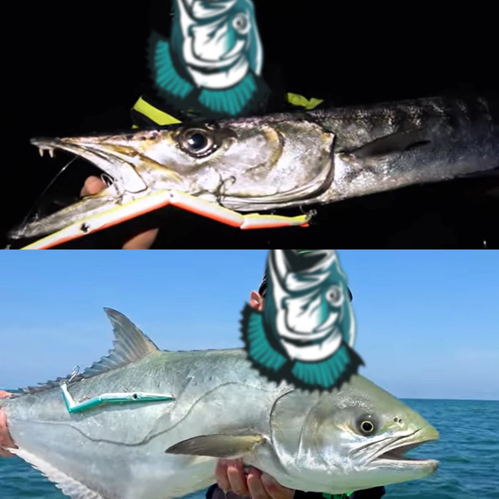 Hunthouse Jointed Pencil Bait 3 Section Fishing Lure 180mm/22g 255mm/30.6g Needle Sinking Swimbait For Bluefish Seabass Tackle