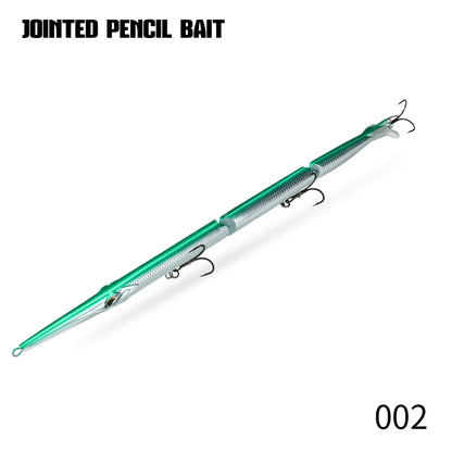 Hunthouse Jointed Pencil Bait 3 Section Fishing Lure 180mm/22g 255mm/30.6g Needle Sinking Swimbait For Bluefish Seabass Tackle