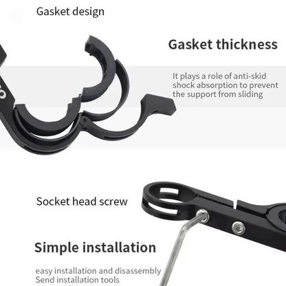10/20/30cm Bicycle Handlebar Extended Bracket MTB Headlight Mount Extented Bar Road Mountain Bike Handlebar Extender Rack Parts