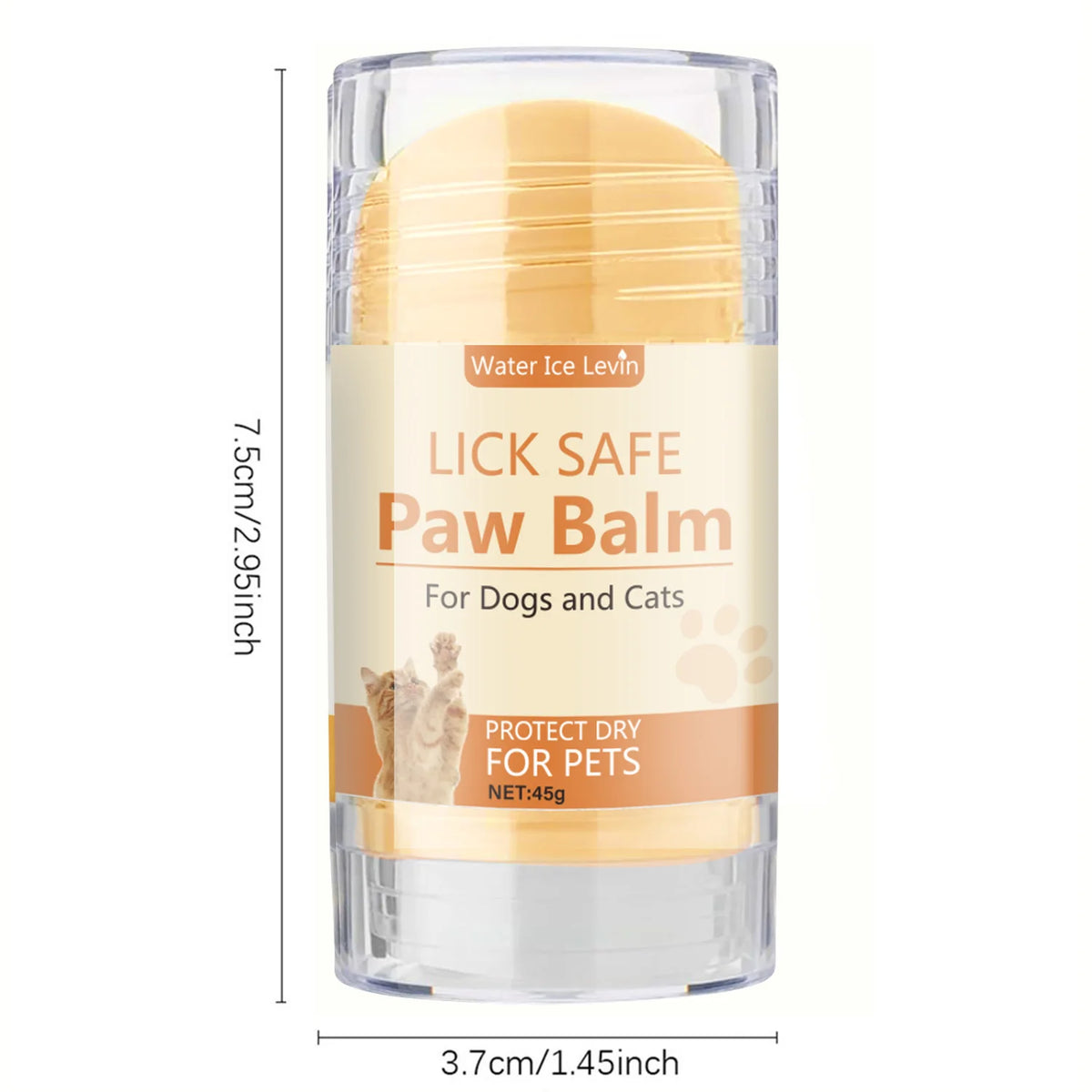 Pet Paw Cream - Honey and Anti-Badic Acid Formula - Soothes Cracked Paws, Coconut Oil Pet Paw Cream, Keeps Soft and Water for Foot Pads, 45g