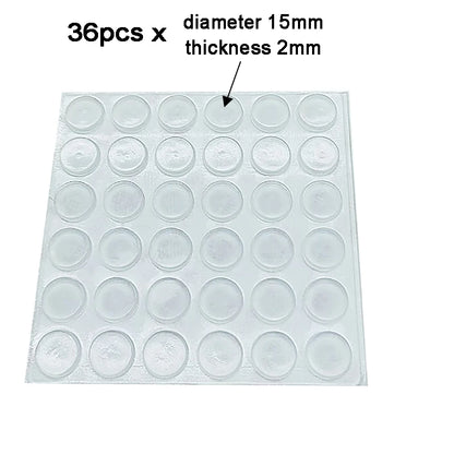 100Pcs Soft Silicone Rubber Anti Slip Bumpers Feet Pads Damper Buffer Cabinet Bumpers Silicone Furniture Pads Drawer Door Pad