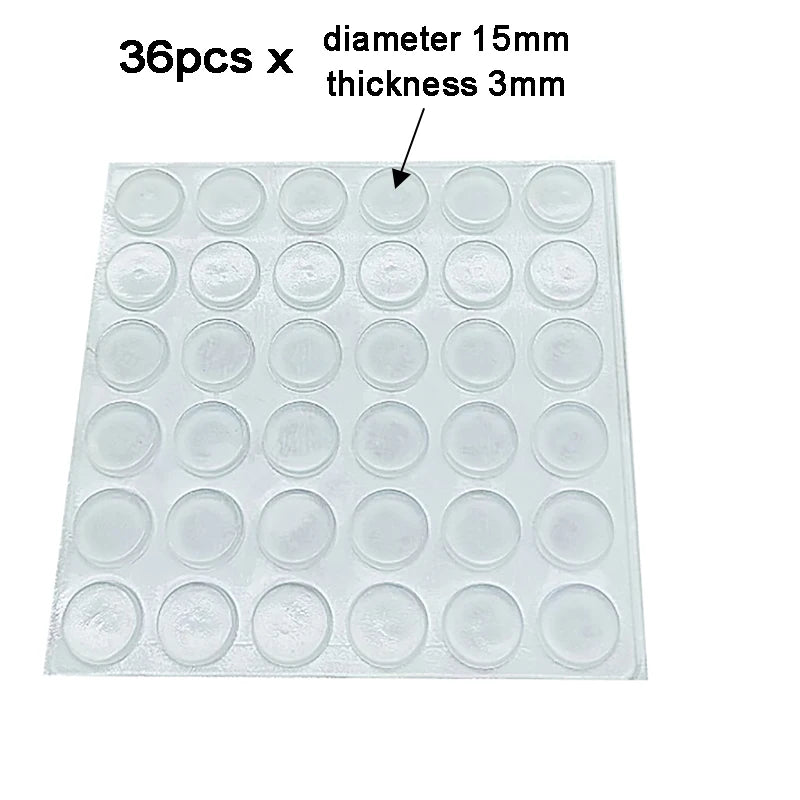100Pcs Soft Silicone Rubber Anti Slip Bumpers Feet Pads Damper Buffer Cabinet Bumpers Silicone Furniture Pads Drawer Door Pad