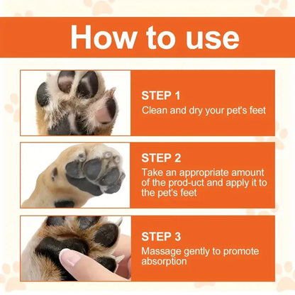 Pet Paw Cream - Honey and Anti-Badic Acid Formula - Soothes Cracked Paws, Coconut Oil Pet Paw Cream, Keeps Soft and Water for Foot Pads, 45g