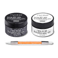 TWOING 15g Clear & White Non Stick Hand Extension Gel 3D Shaping Sculpting Carving Nail Art Solid Hard Gel for Fake Nail
