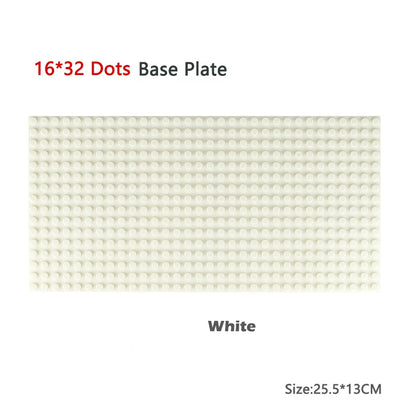 Classic Baseplate 32x32 16x32 16x16 Dots Building Blocks Bricks Base Plates DIY Plastic Board Building Blocks Construction Toys