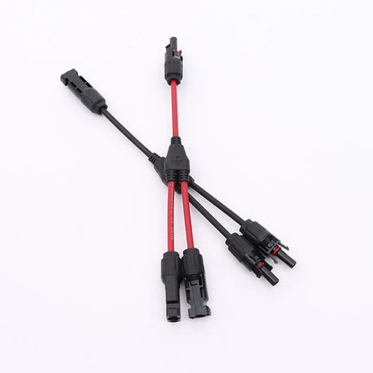 2 in 1 PV Y Branch Parallel Connector 4mm2 1000V  Male to Female Solar Cable Connector for Photovoltaic System