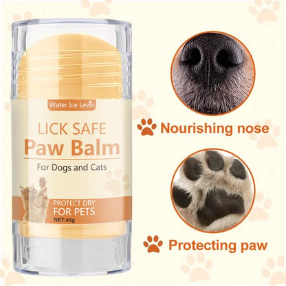 Pet Paw Cream - Honey and Anti-Badic Acid Formula - Soothes Cracked Paws, Coconut Oil Pet Paw Cream, Keeps Soft and Water for Foot Pads, 45g
