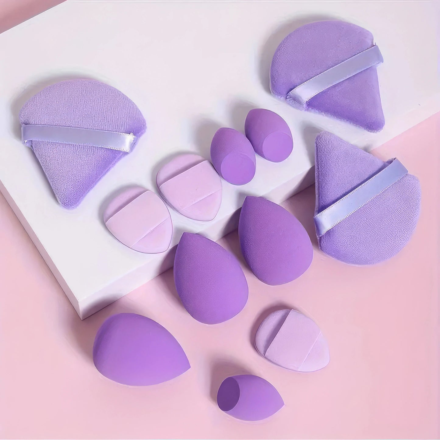 1 Set of Beauty Egg Set, Dark Purple, Dry and Wet, Can Be Used for Contour and Foundation Make-up, Suitable for All Skin Types