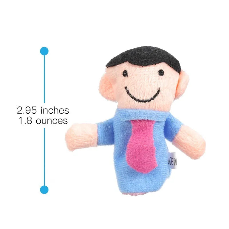 1/5/10Pcs Baby Finger Puppet Plush Toy Cartoon Animal Family  Role Play Tell Story Cloth Doll Educational Toys For Children Kids