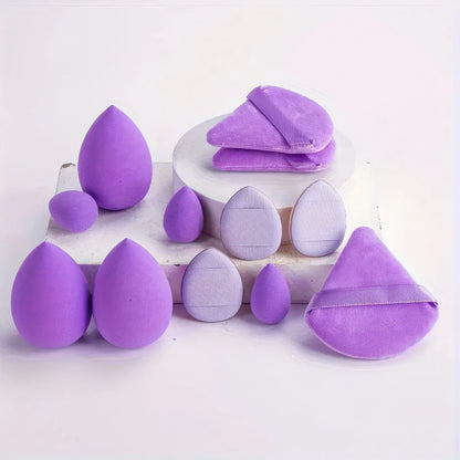 1 Set of Beauty Egg Set, Dark Purple, Dry and Wet, Can Be Used for Contour and Foundation Make-up, Suitable for All Skin Types