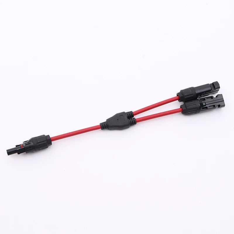 2 in 1 PV Y Branch Parallel Connector 4mm2 1000V  Male to Female Solar Cable Connector for Photovoltaic System