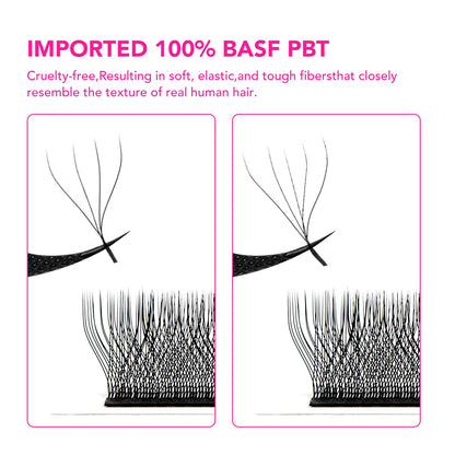 TDANCE 3D 4D 5D 6D Premade Fans Eyelash Extension W Style Faux Mink Natural Soft Bloom Lash Automatic Flowering Volume Eyelashes
