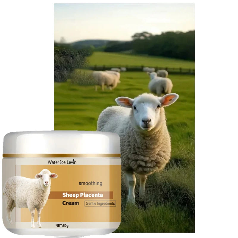 50g Hydrolyzed Sheep Placenta Extract Wrinkle Removal Face Cream Firming Lifting Anti-Aging Fade Fine Lines Moisturizing Whitening Repair Skin Care Cosmetics