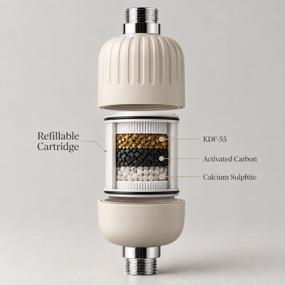 Refillable Inline Shower Filter