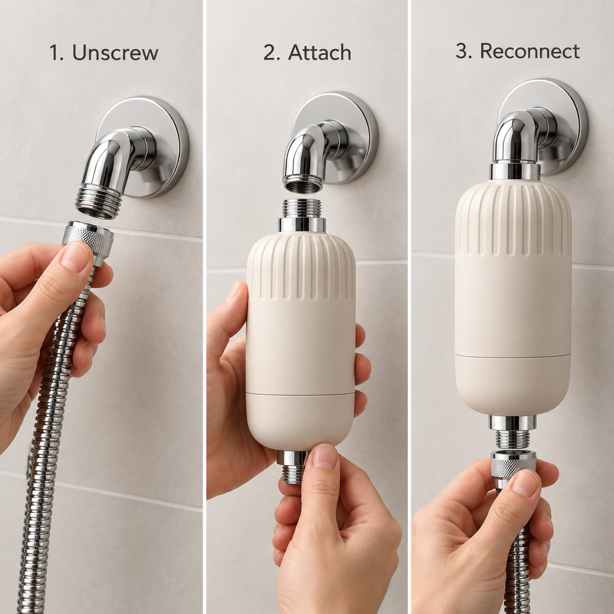 Refillable Inline Shower Filter