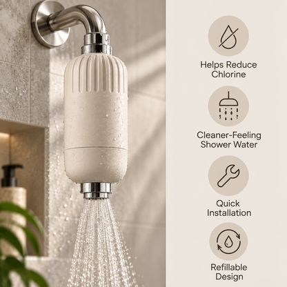 Refillable Inline Shower Filter