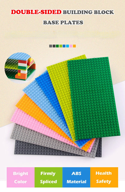 Classic Base Plates Plastic Bricks Double-sided 16*32 32X32 Dots City Blocks Baseplate DIY Parts Board Toys Kids Gift