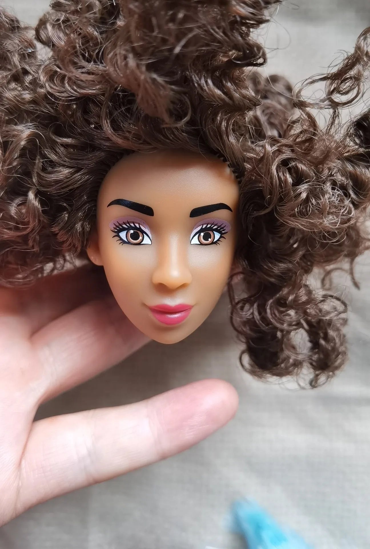 Original Doll Supermodel Star FR Heads DIY Head for 1/6 Doll Accessories Limited Special Curly haired black doll Collection gift