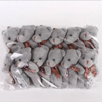 12Pcs/Lot Soft Stuffed Bear Plush Toys Mini Teddy Bear Dolls Toy Small Gift for Party Wedding Keychain Bag Pendant Teddy Doll
