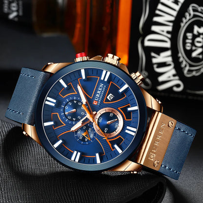 New CURREN Men Watches Fashion Quartz Wrist Watches Men's Military Waterproof Sports Watch Male Date Clock Relogio Masculino