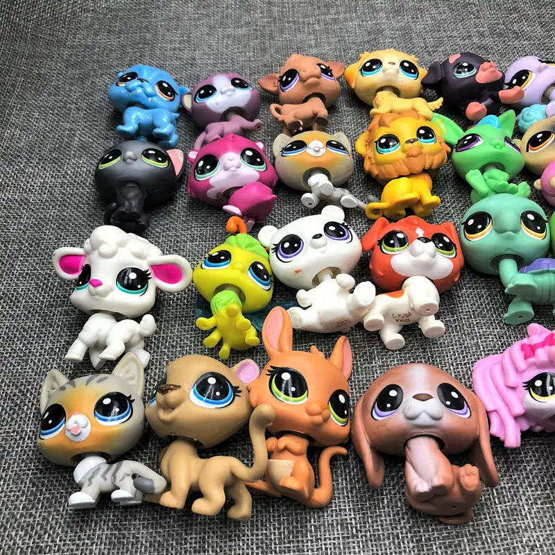 6/12/pcs 5cm Old Pet Toys Cat Puppy Figure Mini dolls Toy Figures Classic Little Pet Cat Dog Animal Action figures Toys