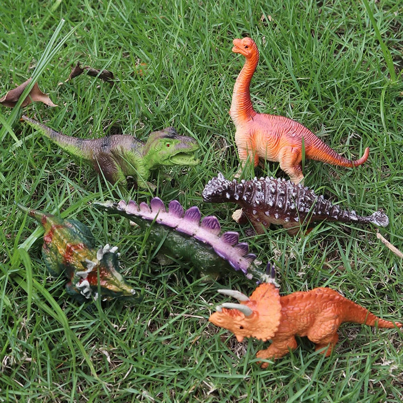 Oenux Miniature Animals Set Wild Sealife Farm Dinosaur Brinquedo Figurine Model Action Figures Zoo Cute Education Kids Toy Gift