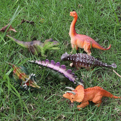 Oenux Miniature Animals Set Wild Sealife Farm Dinosaur Brinquedo Figurine Model Action Figures Zoo Cute Education Kids Toy Gift
