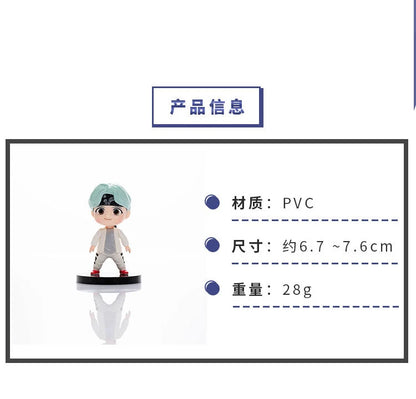 7pcs/set Bangtan Boys Groups Rm Jin Suga Jhope Jimin V Jungkook Doll Model Toy Action Figure Star Idol Cute Army Gift For Kids
