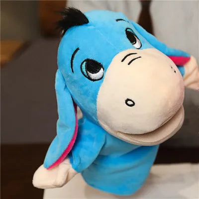 Stuffed Plush Animals Toys Hand Finger Story Puppet Kawaii Dolls Educational Baby Toys Lion Elephant Bunny Monkey Children GIft