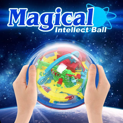 3D Maze Ball Mini Magic Puzzle Intelligence & Idea Perplexus Maze Game Labyrinth Gifts Display Stand for Kids and Adults