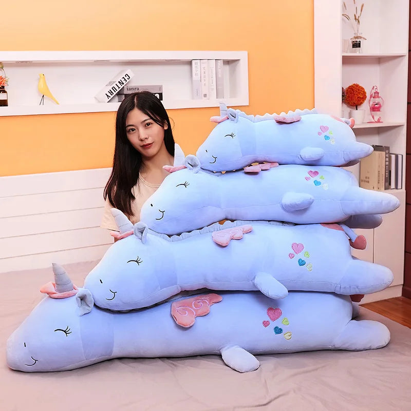 120CM Cute Glowing LED Light Unicorn Plush Toys Lovely Luminous Animal Unicorn Pillow Stuffed Dolls for Children Kids Gifts