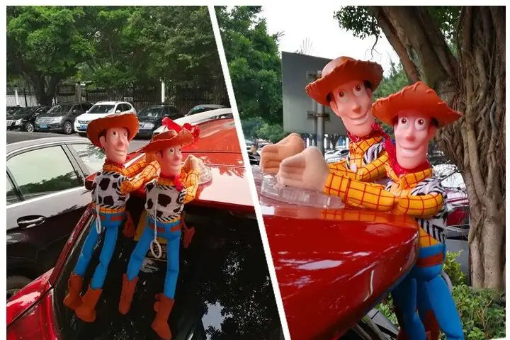 Hot Toy Story Sherif Woody Buzz Lightyear Car Dolls Plush Toys Outside Hang Toy Cute Auto Accessories Car Decoration 25/35/45CM
