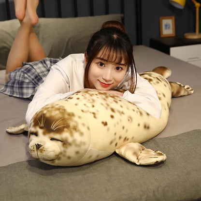 Large Kawaii Sea Lion Plush Toys Soft Marine Animal Cute Seal Stuffed Doll for Kids Gift Sleeping Pillow 3D Novelty Plaything