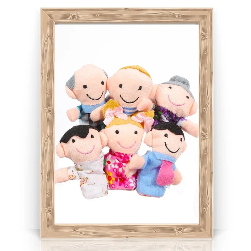 1/5/10Pcs Baby Finger Puppet Plush Toy Cartoon Animal Family  Role Play Tell Story Cloth Doll Educational Toys For Children Kids