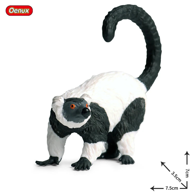 Oenux Simulation Wild Animal Chimpanzee Orangutan Gorilla Tree Sloth Monkey Model Action Figures Garden Miniature Decoration Toy
