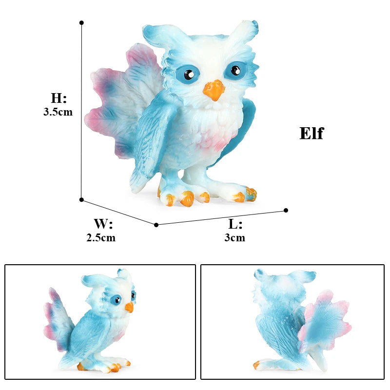 Oenux Original Genuine Fairy Tale Fly Horse Simulation Animal Mythical Elves Elf Pegasus Action Figures Model PVC Cute Kids Toy