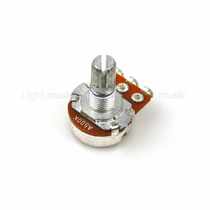 2pcs A500K B500K A250K B250K Potentiometer Splined Small Pot Electric Guitar Bass Effect Amp Tone Volume 15mm 18mm Shaft Parts