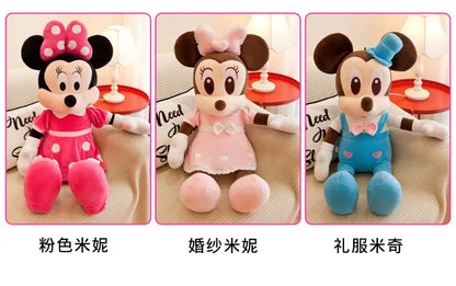 40-100cm Stuffed Mickey&Minnie Mouse Plush Toy Soft Goofy Pluto Donald Duck Mickey Minnie Dolls Birthday Wedding Gifts for Kids