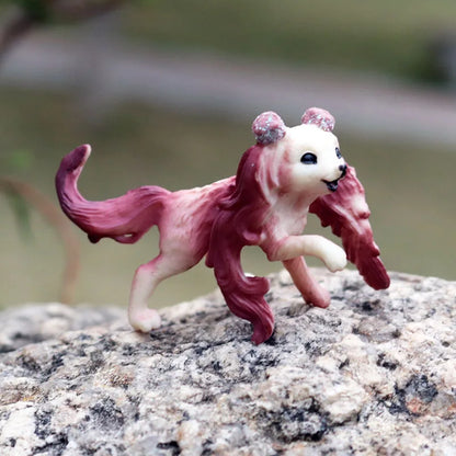 Oenux Original Genuine Fairy Tale Fly Horse Simulation Animal Mythical Elves Elf Pegasus Action Figures Model PVC Cute Kids Toy