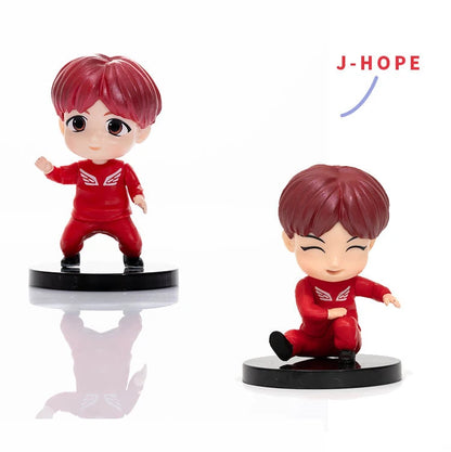 7pcs/set Bangtan Boys Groups Rm Jin Suga Jhope Jimin V Jungkook Doll Model Toy Action Figure Star Idol Cute Army Gift For Kids